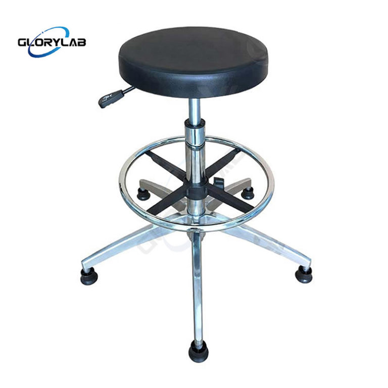 Leather laboratory stool