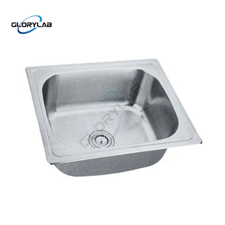 stainless steel sink in laboratory