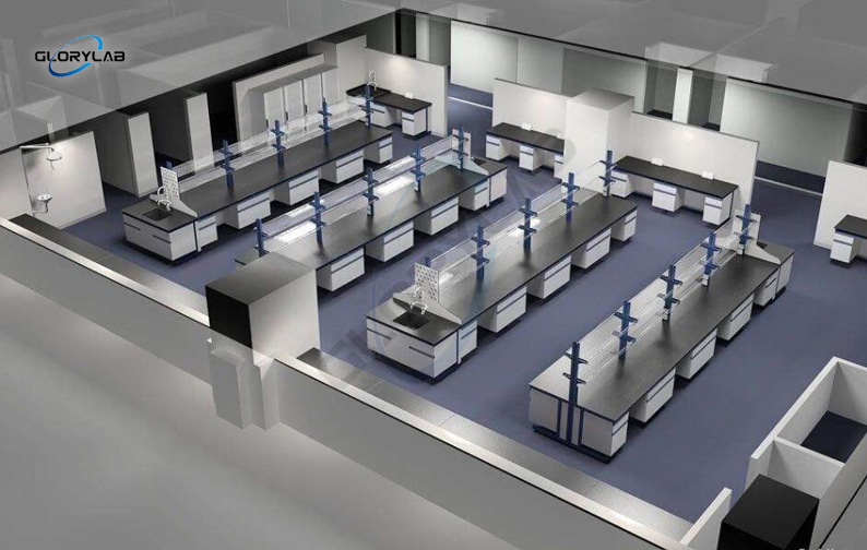 3D designing drawing of lab furniture for free
